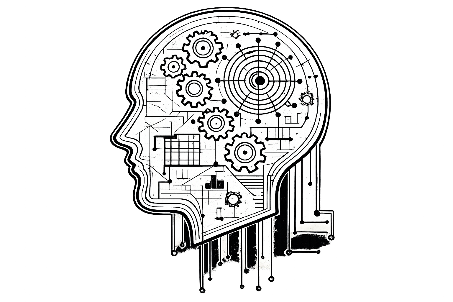 Structural Blueprint Silhouette